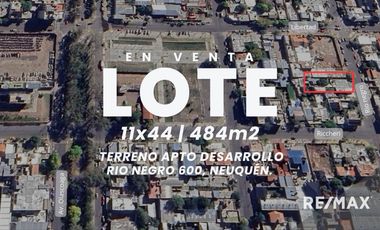 VENTA TERRENO APTO DESARROLLO 484m2