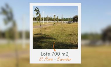 Venta lote Barrio cerrado El Alamo Benavidez 700m2 escriturable sin expensas