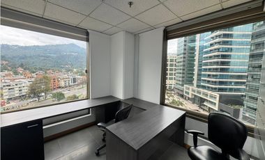 ARRIENDO OFICINA 170m2 AMOBLADA 12PTOS EDIFICIO EMPRESARIAL  - USAQUEN