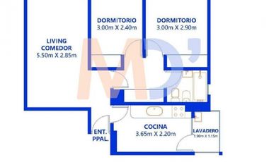 Venta tres ambientes con lavadero - piso alto vista abierta - flores