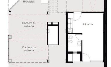 Departamento monoambiente con patio en Planta Baja