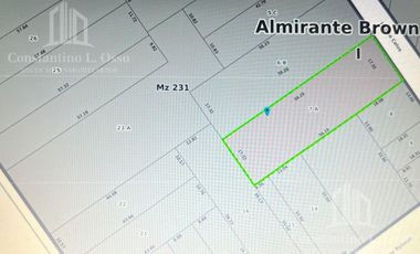Terreno en  venta - 974m2 - 17,32x56,29