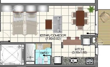 Departamento monoambiente