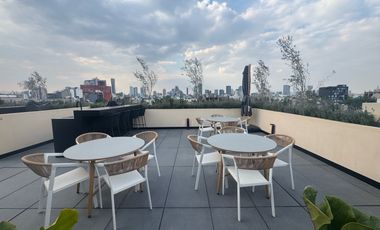 Departamento nuevo en renta Roma Sur, 1 recámara