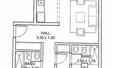 Departamento en venta en Vilanova Haedo, 3 ambientes con cochera