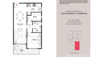 Venta Departamento 2 ambientes con balcón en Wilde