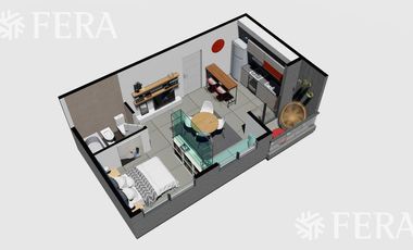 Venta de departamento 1 ambiente con balcón en Wilde