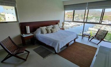 Departamento 3 recámaras con terraza y vista a la marina, en Ixtapa, Zihuatanejo
