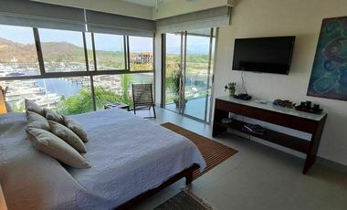Departamento 3 recámaras con terraza y vista a la marina, en Ixtapa, Zihuatanejo