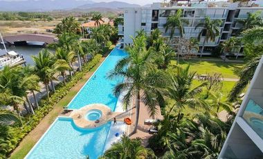 Departamento 3 recámaras con terraza y vista a la marina, en Ixtapa, Zihuatanejo