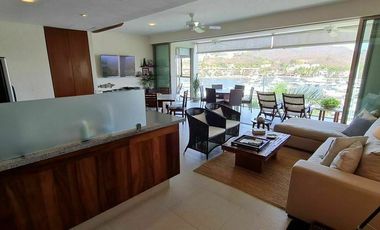 Departamento 3 recámaras con terraza y vista a la marina, en Ixtapa, Zihuatanejo