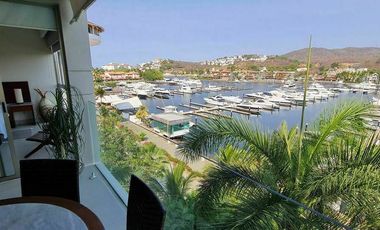 Departamento 3 recámaras con terraza y vista a la marina, en Ixtapa, Zihuatanejo