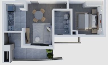 Departamento 1 dormitorio con cochera Colibri