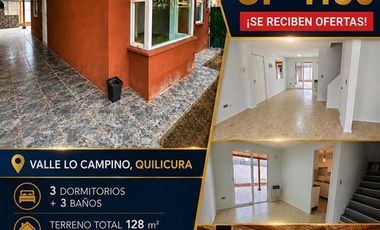 Casa en Venta en Madrid con Las Torres Sur, Quilicura