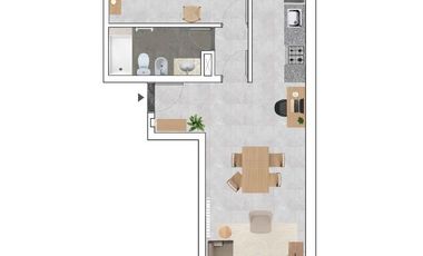 Venta departamento 1 Dormitorio doble balcón - Sarmiento 1500