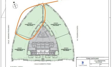 164,22 m2 en Piso 20  en Torre Capitalinas -  Alquiler - Humberto Primo al 600, Zona Centro