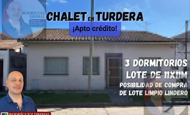 Chalet en Turdera con 3 dormitorios - APTO CRÉDITO y posibilidad de compra de lote lindero!!