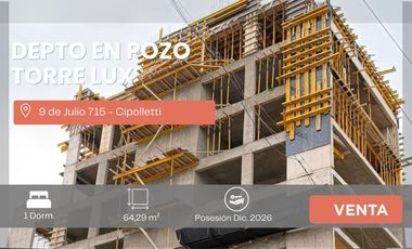 VENTA DEPARTAMENTO 1 DOR.  TORRE LUX CIPOLLETTI