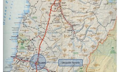 OPORTUNIDAD VENTA TERRENO AL NORTE DE VALLENAR - 15 HCTAS