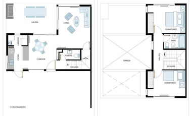 Casas de Santa María | Alquiler | Casa de 2 dormitorios en barrio semi-cerrado