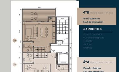 Venta Departamento de 3 ambientes en La Lucila