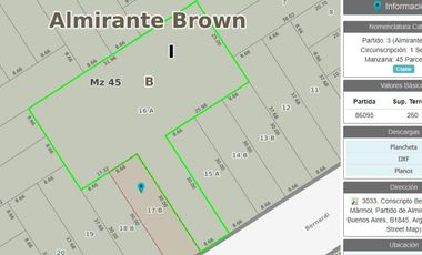 Terreno 1820 m²