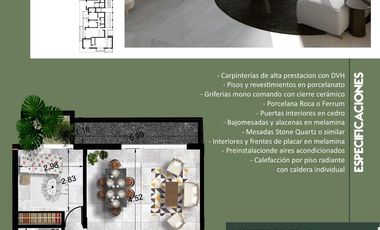 Departamento en obra de 2 dormitorios en City Bell