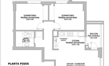 DepartamentoBelgrano al 4700 Parque Federal de 2 habitaciones entrega fines 2027
