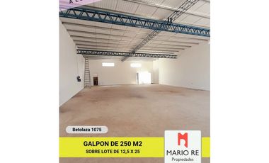 EN ALQUILER - GALPON A ESTRENAR DE 250 MTS CUBIERTOS - TRES ARROYOS -