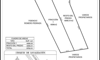 MACROLOTE ESCRITURADO DE 4.896 m²