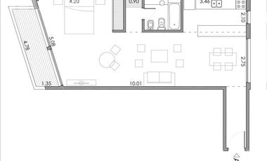 Departamento de uno/dos  ambiente con amenities pileta y cochera en alquiler - Beccar