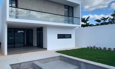 CASA EN RENTA MERIDA, CONKAL, PRIVADA ARBOREA, DISPONIBLE.