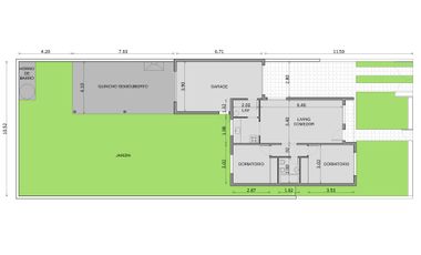 CASA 3 AMBIENTES VENTA LOBOS CON JARDIN Y QUINCHO
