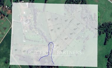 Precioso terreno plano de 11 hectareas subdividido en 17 lotes con laguna interior y orilla de rio
