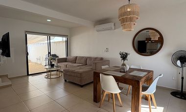 CASA EN RENTA MERIDA, CONKAL, PRIVADA IDILIA, AMUEBLADA, DISPONIBLE.