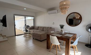 CASA EN RENTA MERIDA, CONKAL, PRIVADA IDILIA, AMUEBLADA, DISPONIBLE.