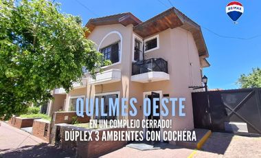 VENTA DUPLEX 3 AMB COMPLEJO CERRADO CON COCHERA