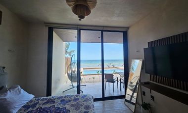 Departamento Frente Al Mar con Alberca | Renta Mensual o Anual en Telchac Puerto
