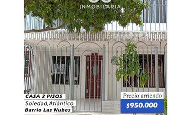 Se arrienda casa 2 písos barrio las nubes - Soledad