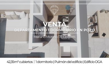 DEPARTAMENTO EN POZO 1 DORMITORIO EN VENTA