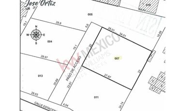 Terreno en Colonia José Ortiz, Oaxtepec – 607 m²