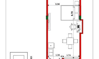 Venta monoambiente Moreno centro a estrenar