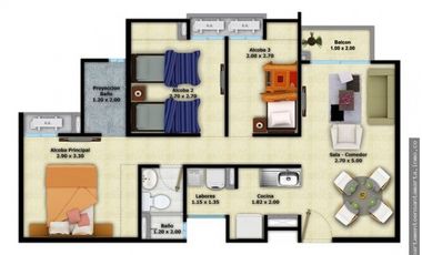 Apartamento en arriendo en Venecia Central – Santa Marta