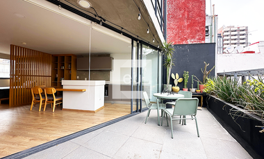 Departamento tipo loft con terraza amueblado en RENTA en la Juárez