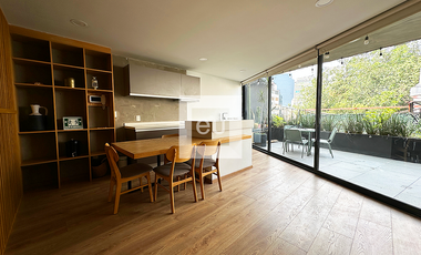 Departamento tipo loft con terraza amueblado en RENTA en la Juárez