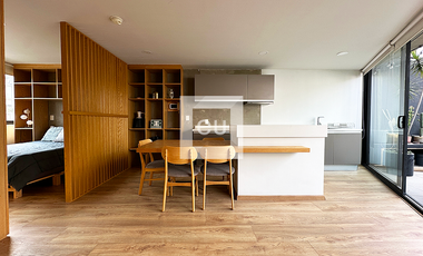 Departamento tipo loft con terraza amueblado en RENTA en la Juárez