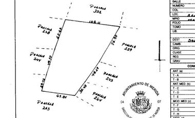 TERRENO EN XCUNYA ENTRE LA MAYAB, COUNTRY CLUB Y ALTOZANO