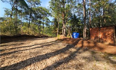 Bonito terreno en zona de bosque con materiales de construccion