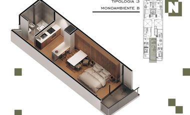 VENTA DPTO MONOAMBIENTE PLENO CENTRO