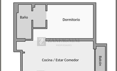 Departamento Villa Carrara. 1 dormitorio. Cochera. Baulera. Piscina